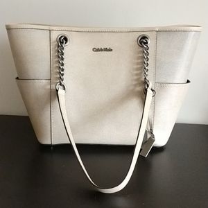 Calvin Klein Like New Tan Chain Purse
